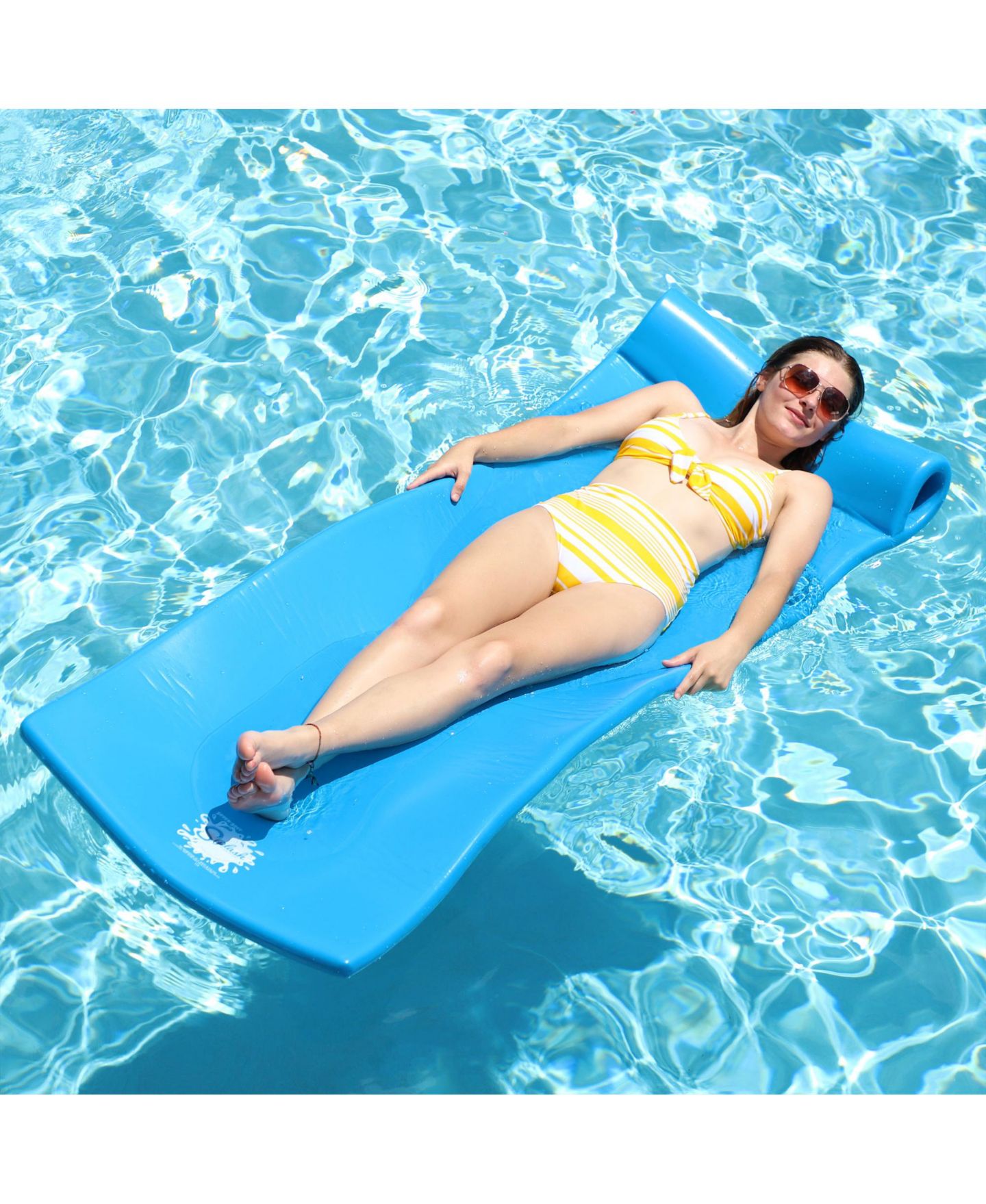 Детская игрушка TRC Recreation Splash 1.25" Thick Foam Swimming Pool Float Mat, Bahama Blue — фото 4