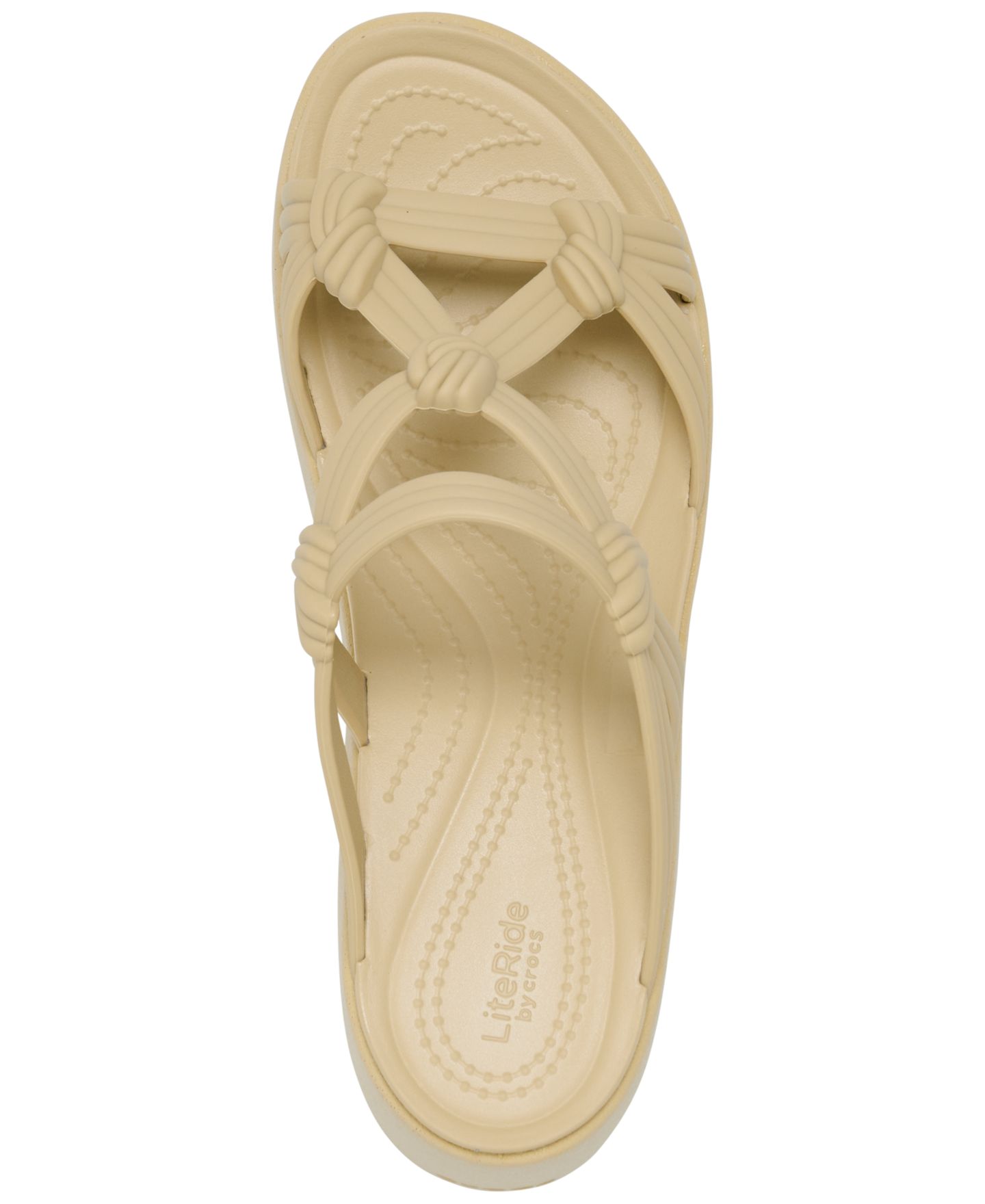 Женские сандалии Crocs Brooklyn Knot Sky Platform, цвет: Бежевый — фото 5