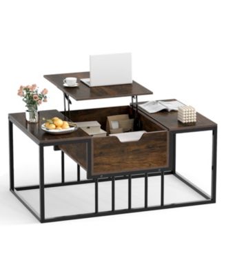 Lift Top Coffee Table Modern Center Table Accent Tea Table for Living Room
