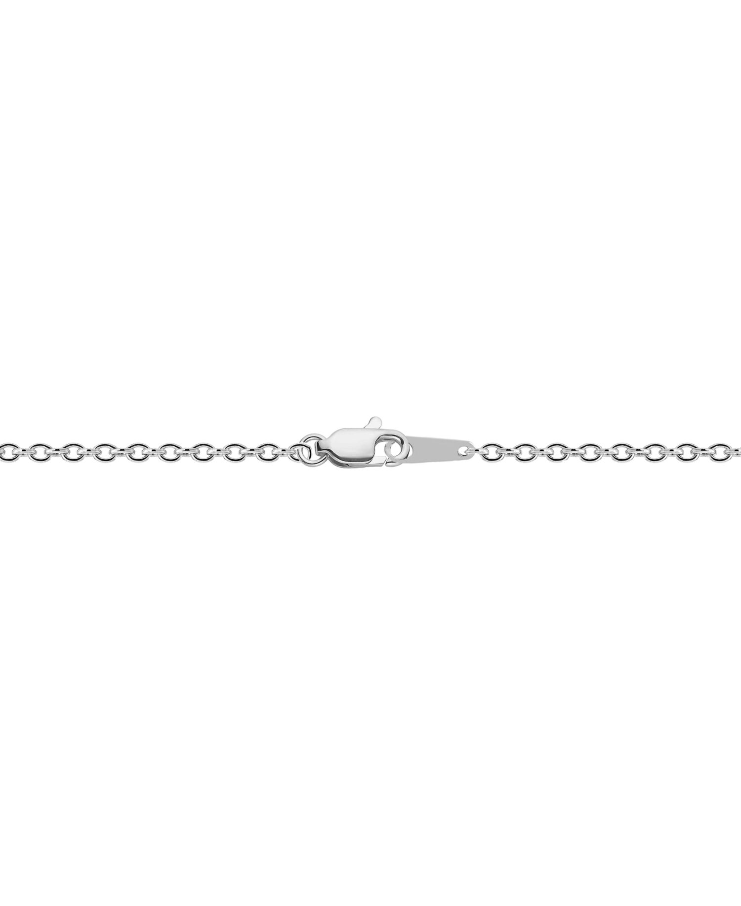 Blue Imitation Pearl Dogwood Pendant Necklace in Sterling Silver