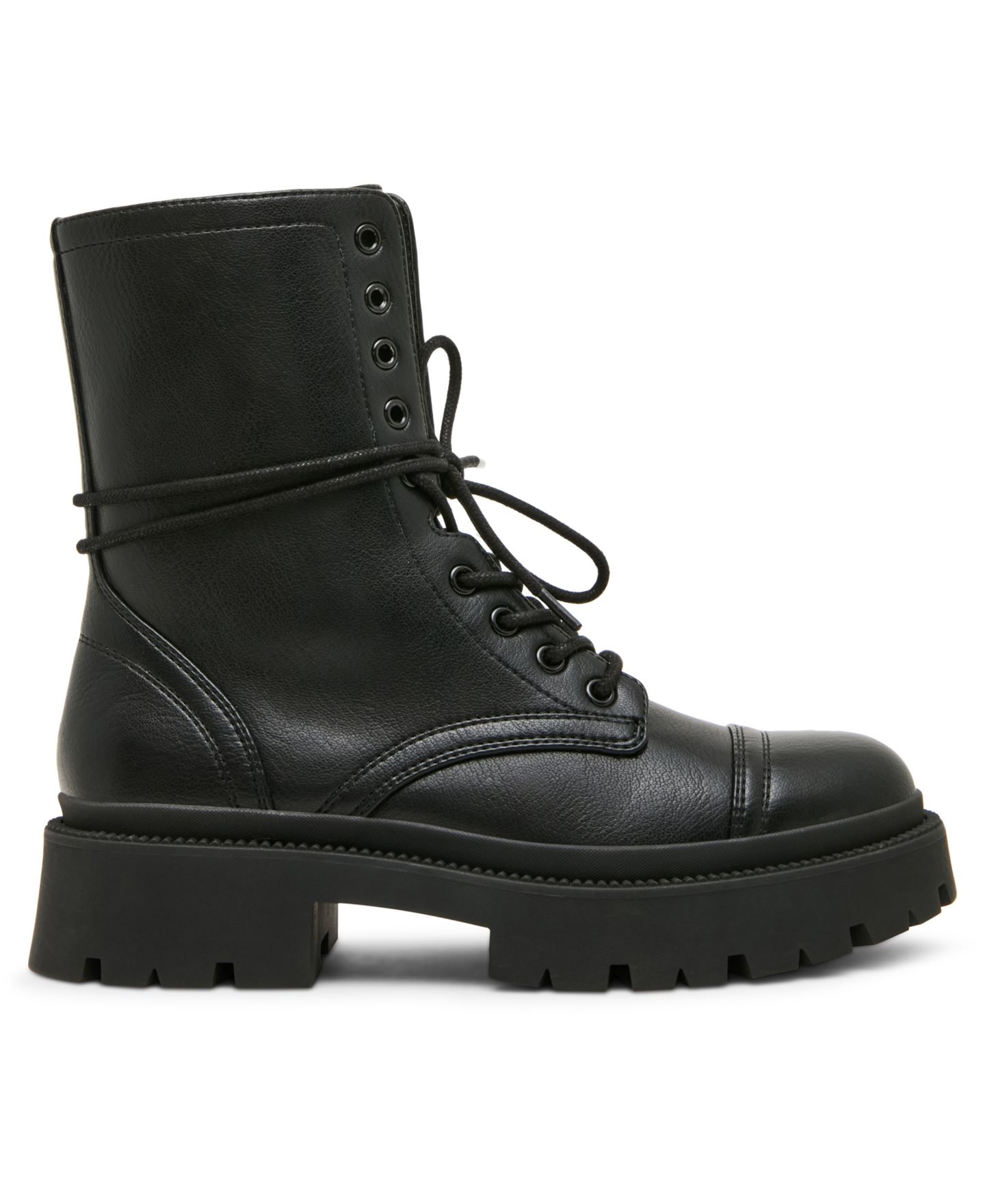 Женские ботинки Madden Girl Ariella Lace-Up Lug Combat, цвет: Чёрный — фото 2