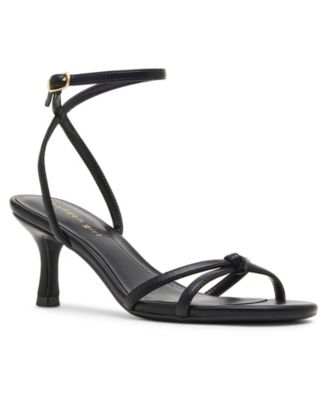 Women's Red Strappy Knot Stiletto Heel Dress Sandals