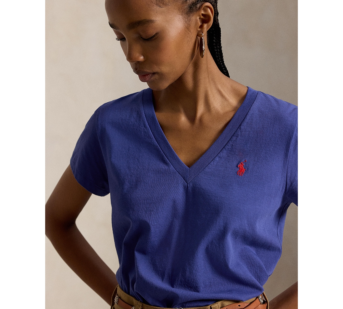 Polo Ralph Lauren Women's V-Neck Short-Sleeve T-Shirt