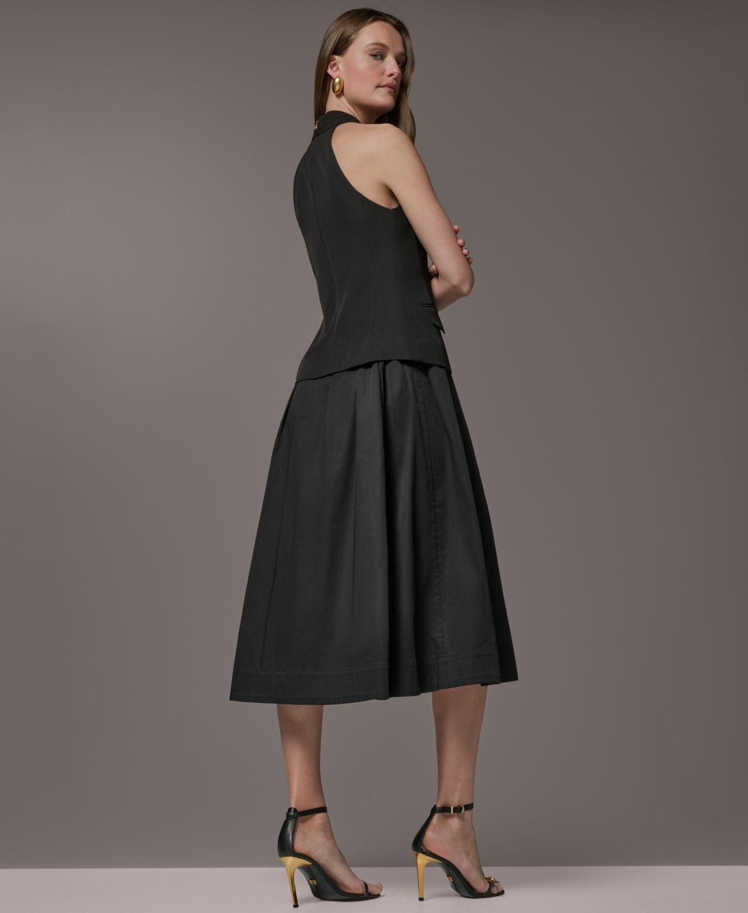 Petite Twist Halter Neck Dress