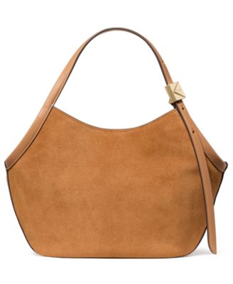 Deco Tulip Medium Suede Tote Handbag