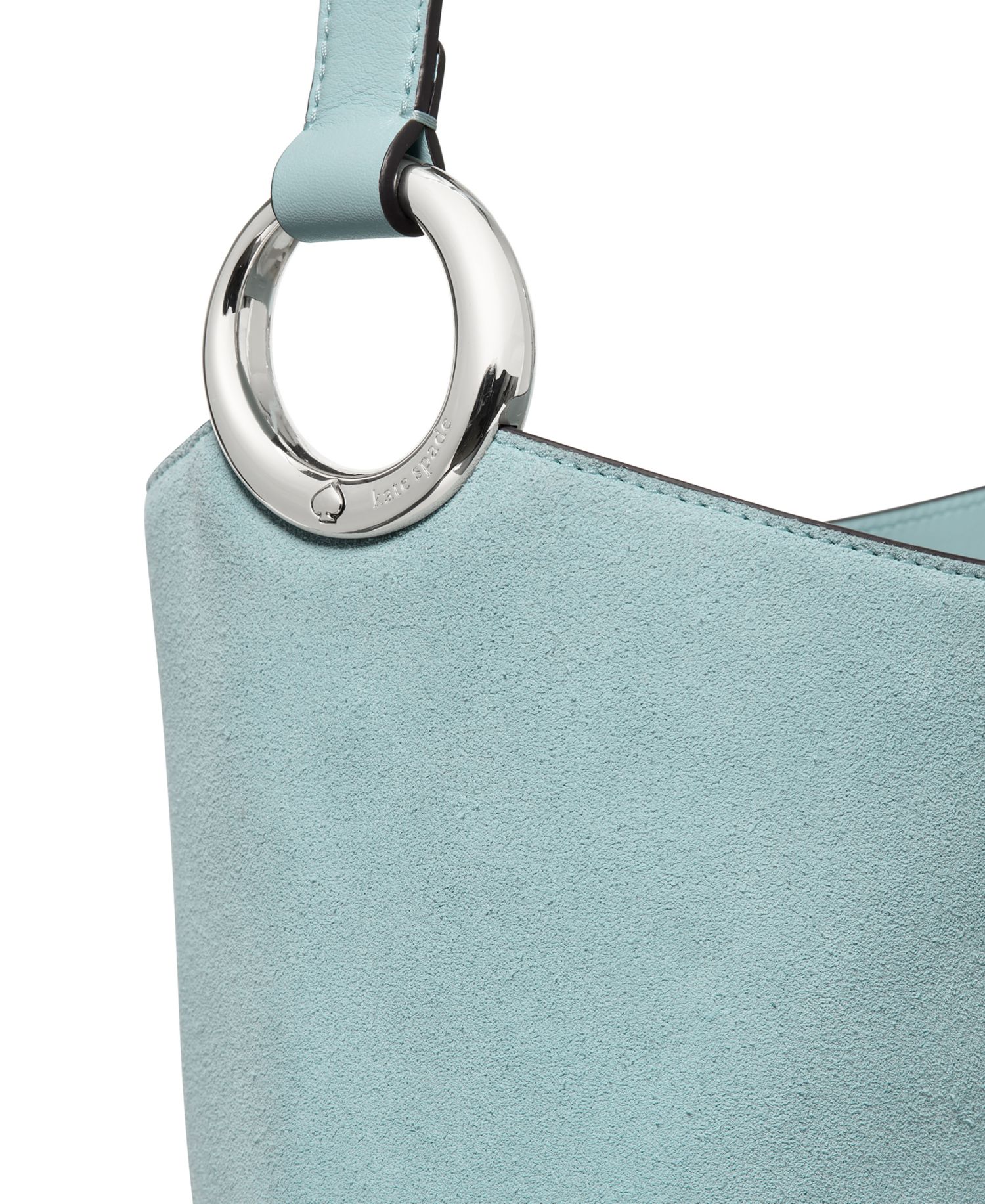 Halo Suede Medium Bucket Handbag