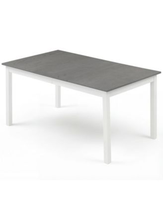 Kitchen Dinner Table Rectangular with Rubber Wood Legs