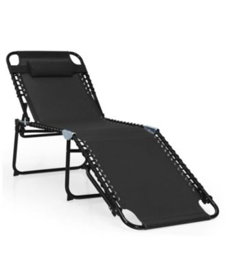 Foldable Recline Lounge Chair with Adjustable Backrest and Footrest