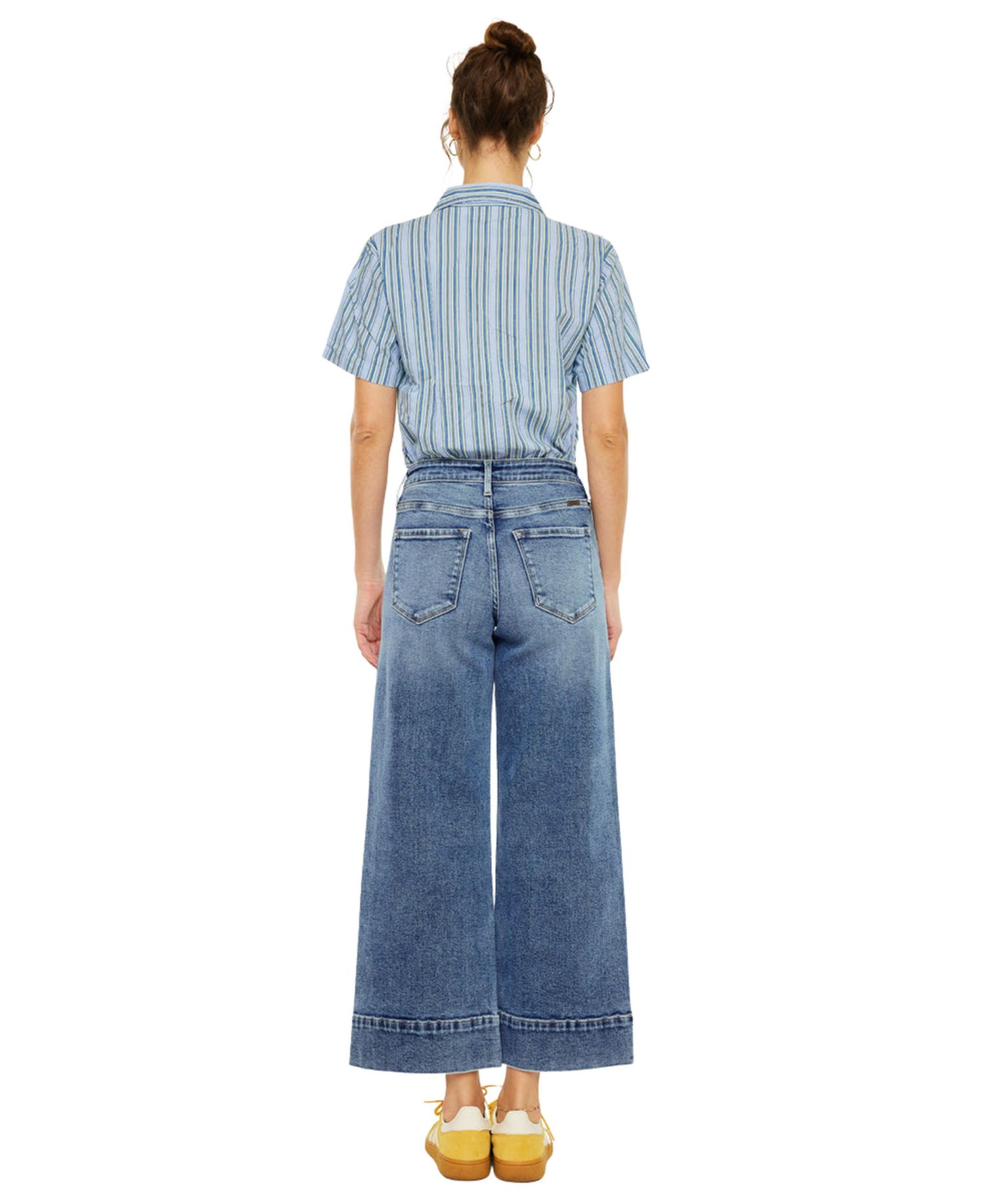 Women's Nessa High Rise Crop Wide Leg Jeans