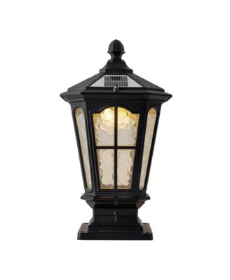 Garden Post Light Aluminum Outdoor Column Light, Retro Pillar Lantern European Vintage Table Lamp Decor Post Light Energy Saving