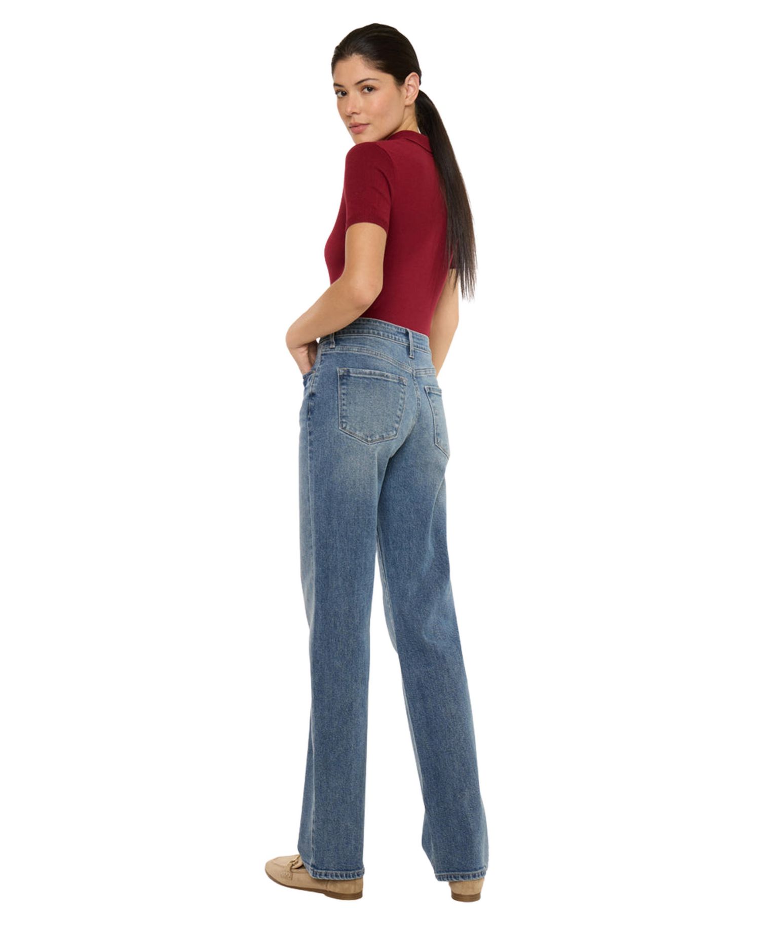 Women's Ophelia High Rise True Straight Jeans