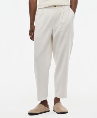 Men's Relaxed-Fit Oxford Linen-Blend Pants