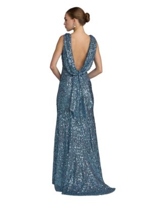 petite formal dresses for women Alex Evenings Cowl Neck Ombre Glitter Mesh Gown WINE MULTI / 14P Pro since 2009. Petite Cocktail Dresses | Petite