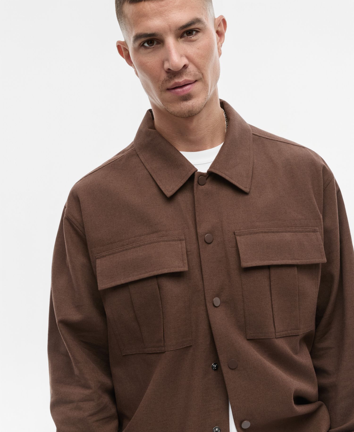 Men's Relaxed-Fit Utility Overshirt