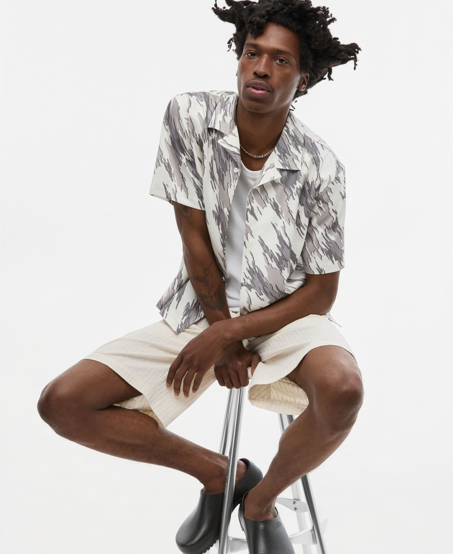 Men's Relaxed-Fit Camo Short-Sleeve Shirt, Macy's Exclusive