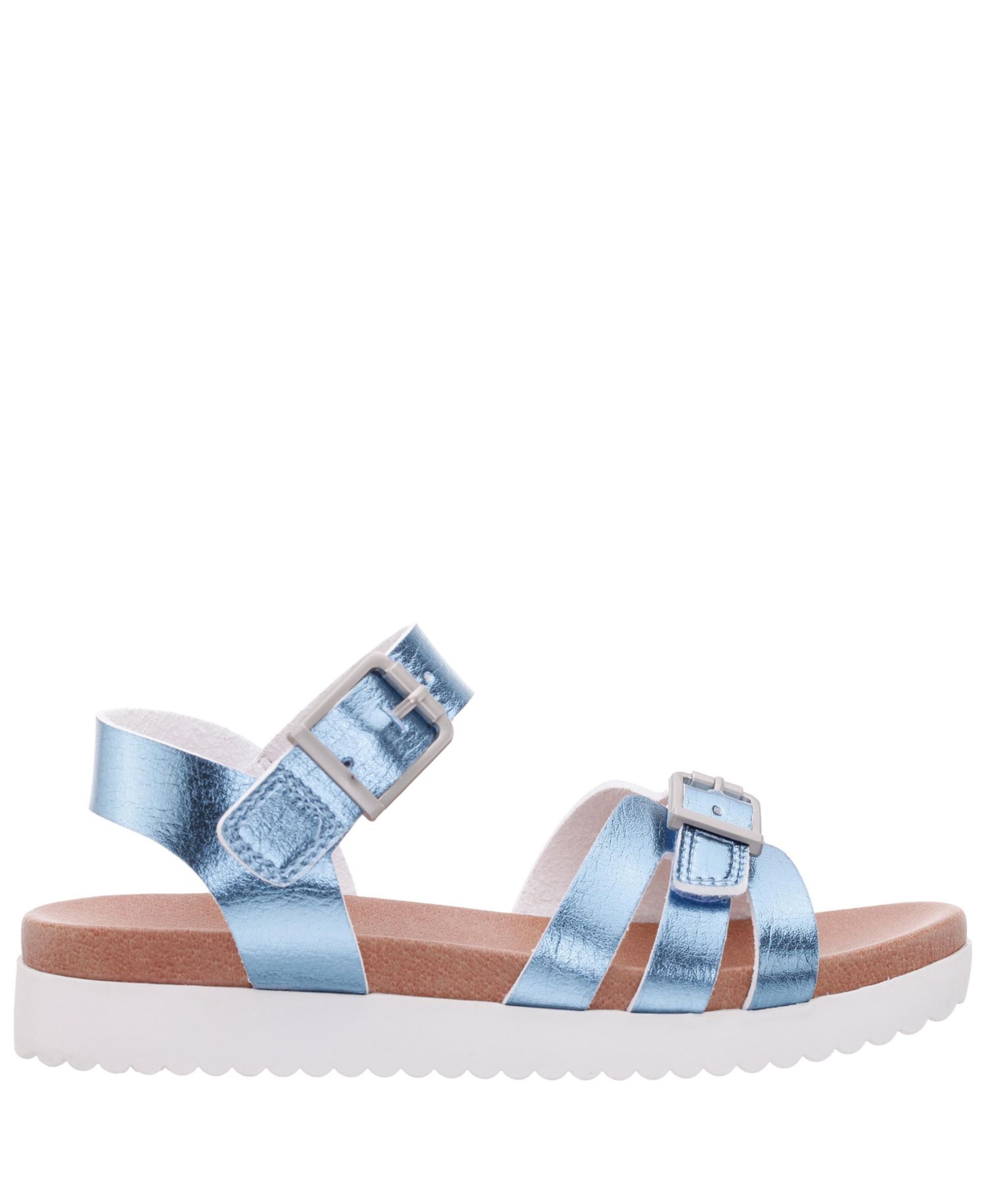 Lacey Big Girls Metallic Adjustable strap Sandals