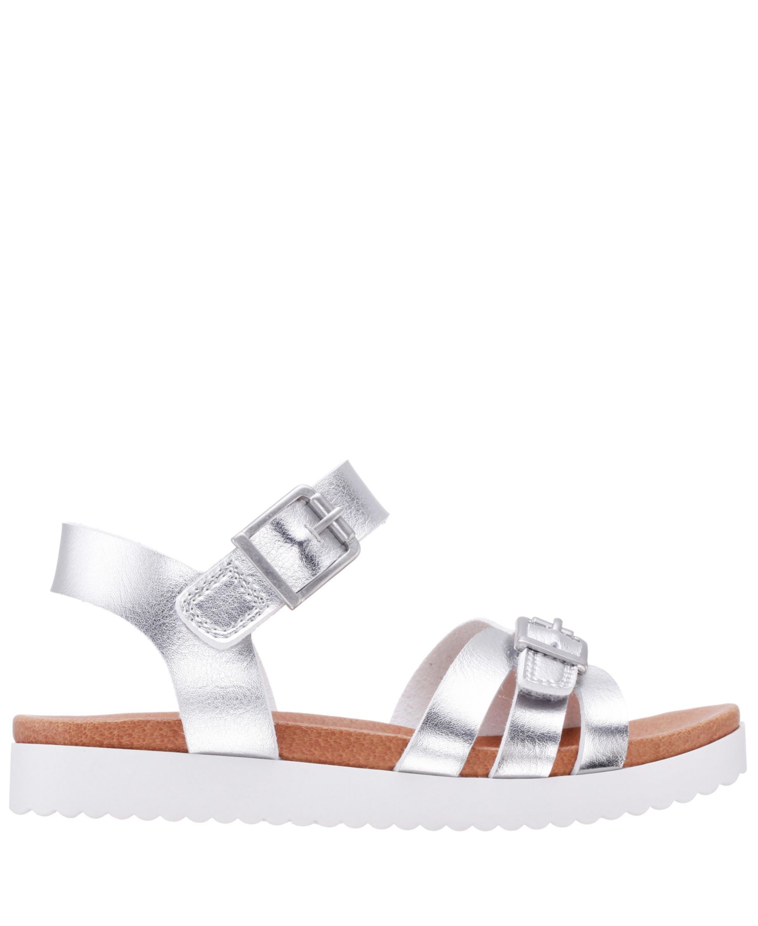 Girls Lacey Metallic Adjustable strap Sandals