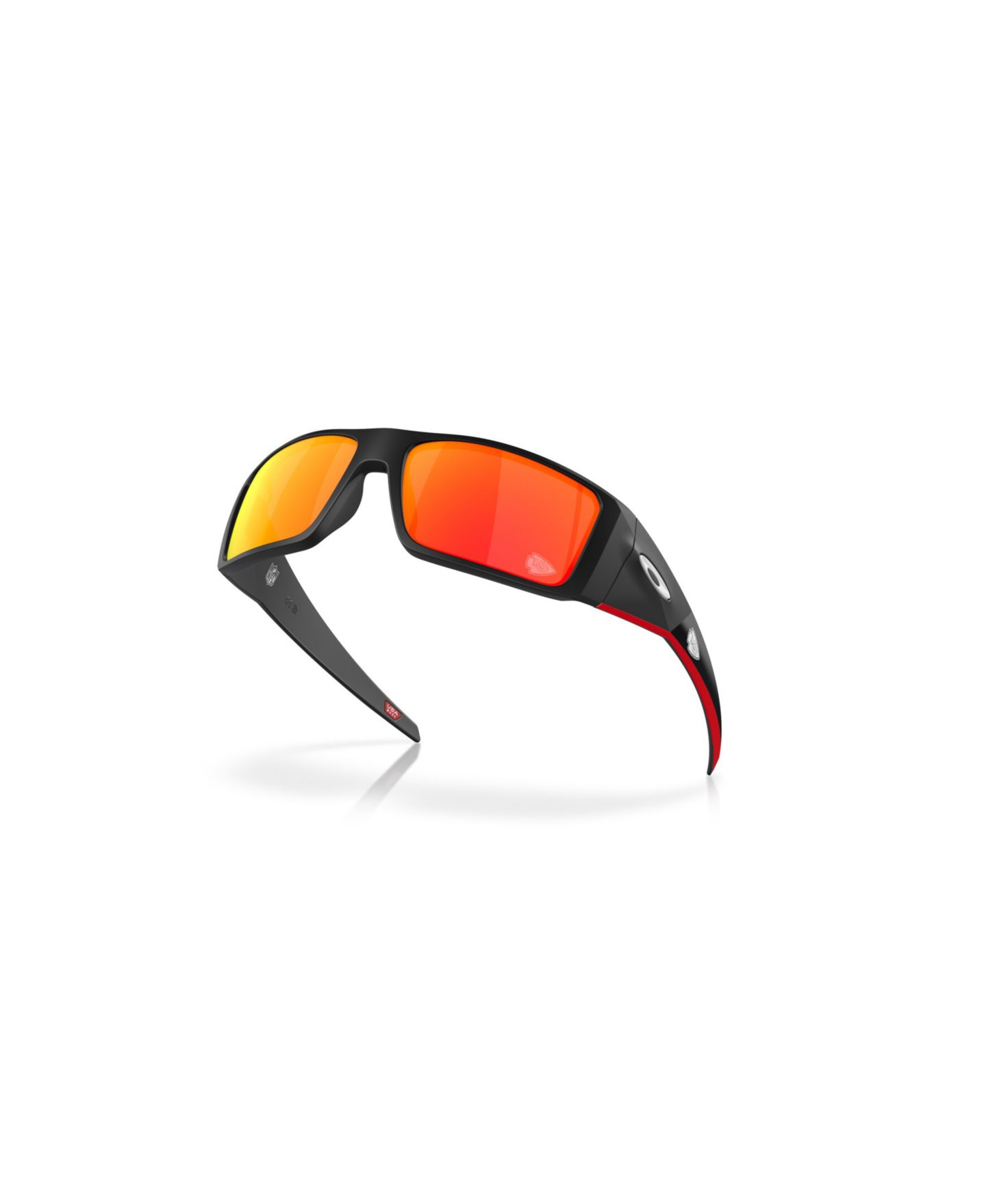 Мужские солнцезащитные очки Oakley Kansas City Chiefs Heliostat Rectangle Sunglasses, OO9231, цвет: Матовый чёрный — фото 12