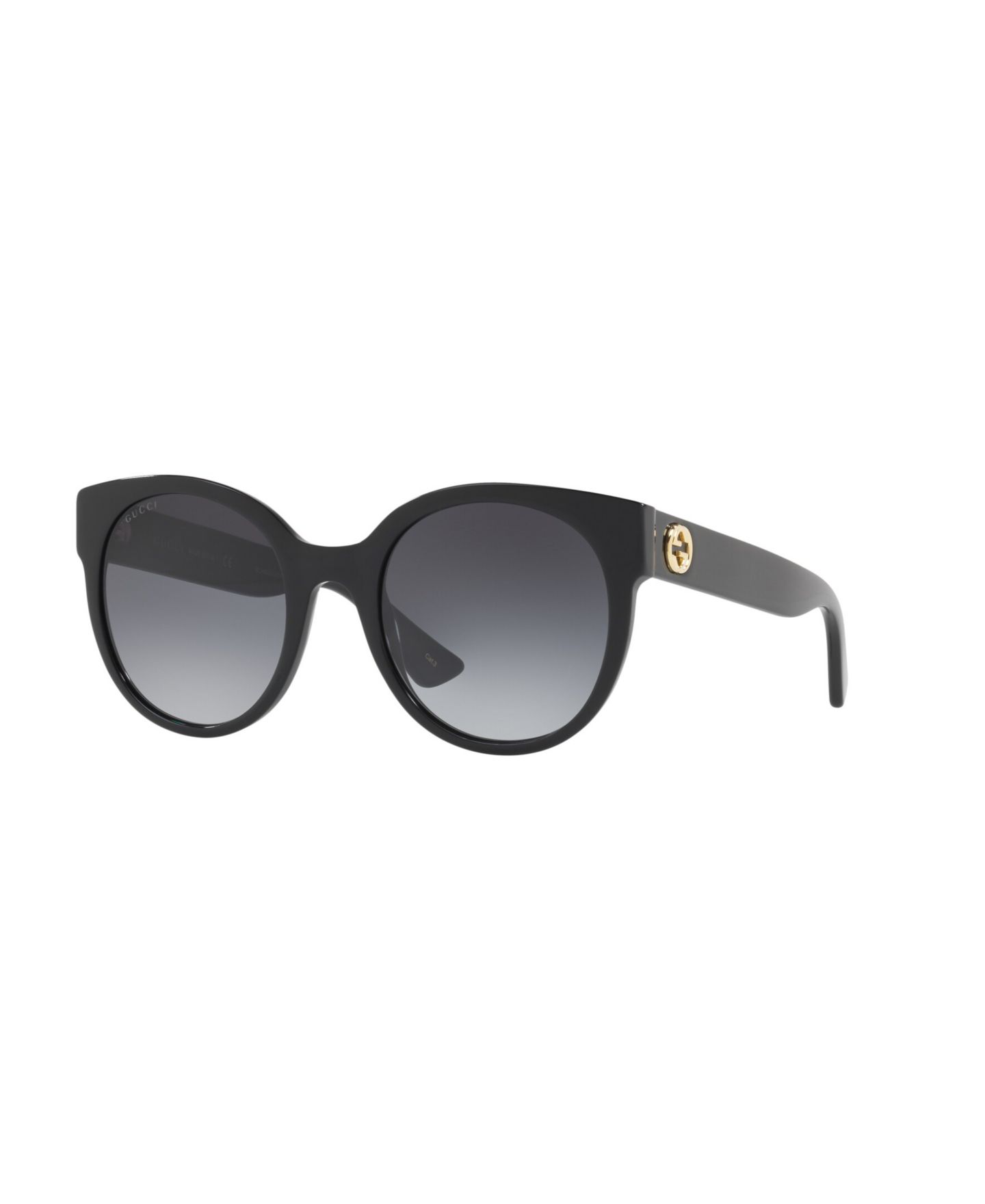 Женские солнцезащитные очки Gucci Round Sunglasses, GG0035SN GC001661, цвет: Чёрный — фото 1