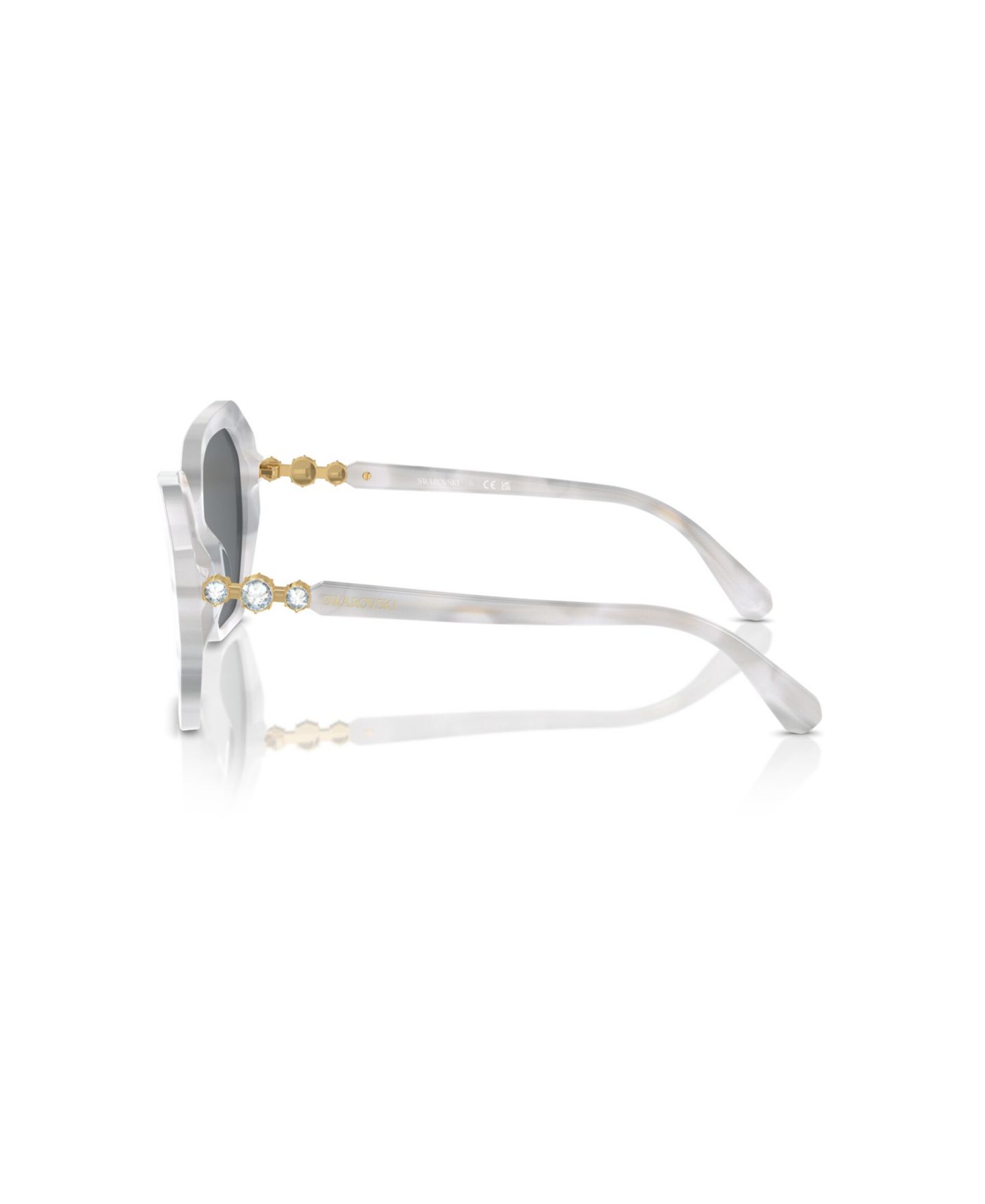 Женские солнцезащитные очки Swarovski Geometric Sunglasses, SK6017, цвет: Белый — фото 5