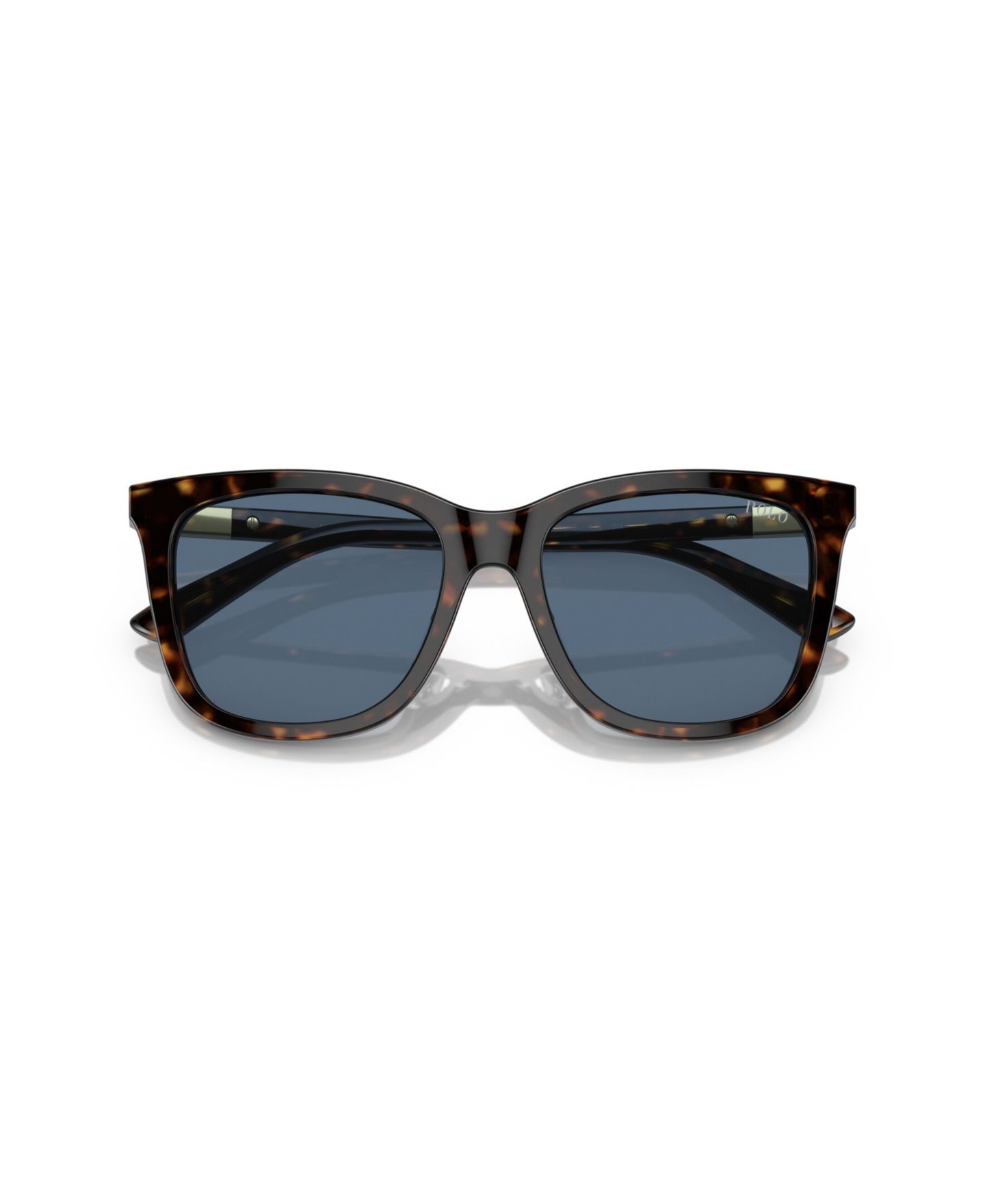 Женские солнцезащитные очки Polo Ralph Lauren Square Sunglasses, PH4201U, цвет: Блестящий тёмный гавана — фото 5