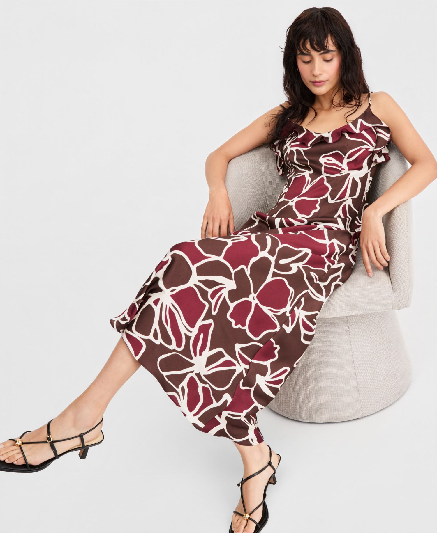 Women's Emmottuso Floral-Print Ruffled Midi Dress