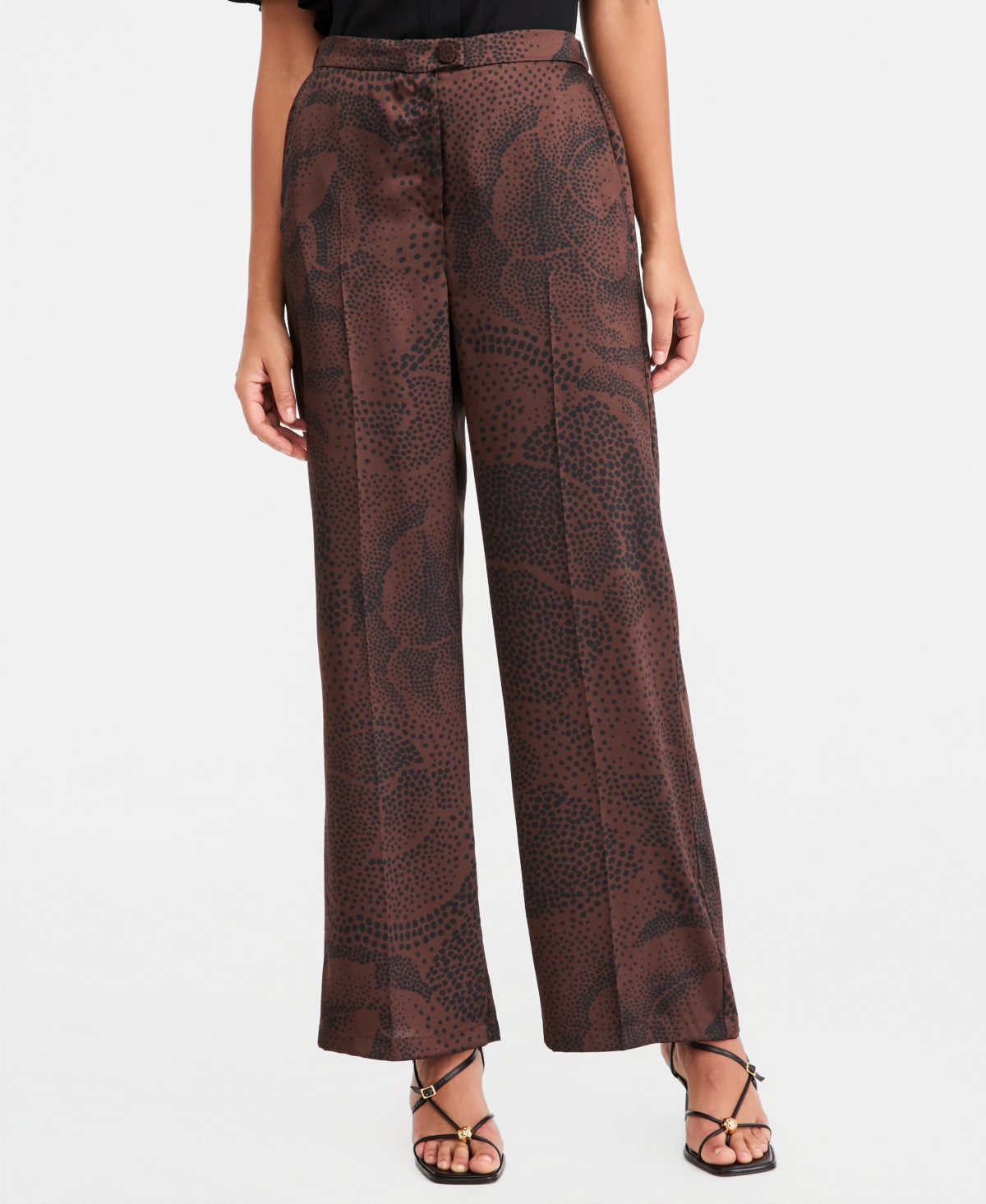 Emme Marella Women's Emmunigeno Printed Straight-Fit Wide-Leg Pants