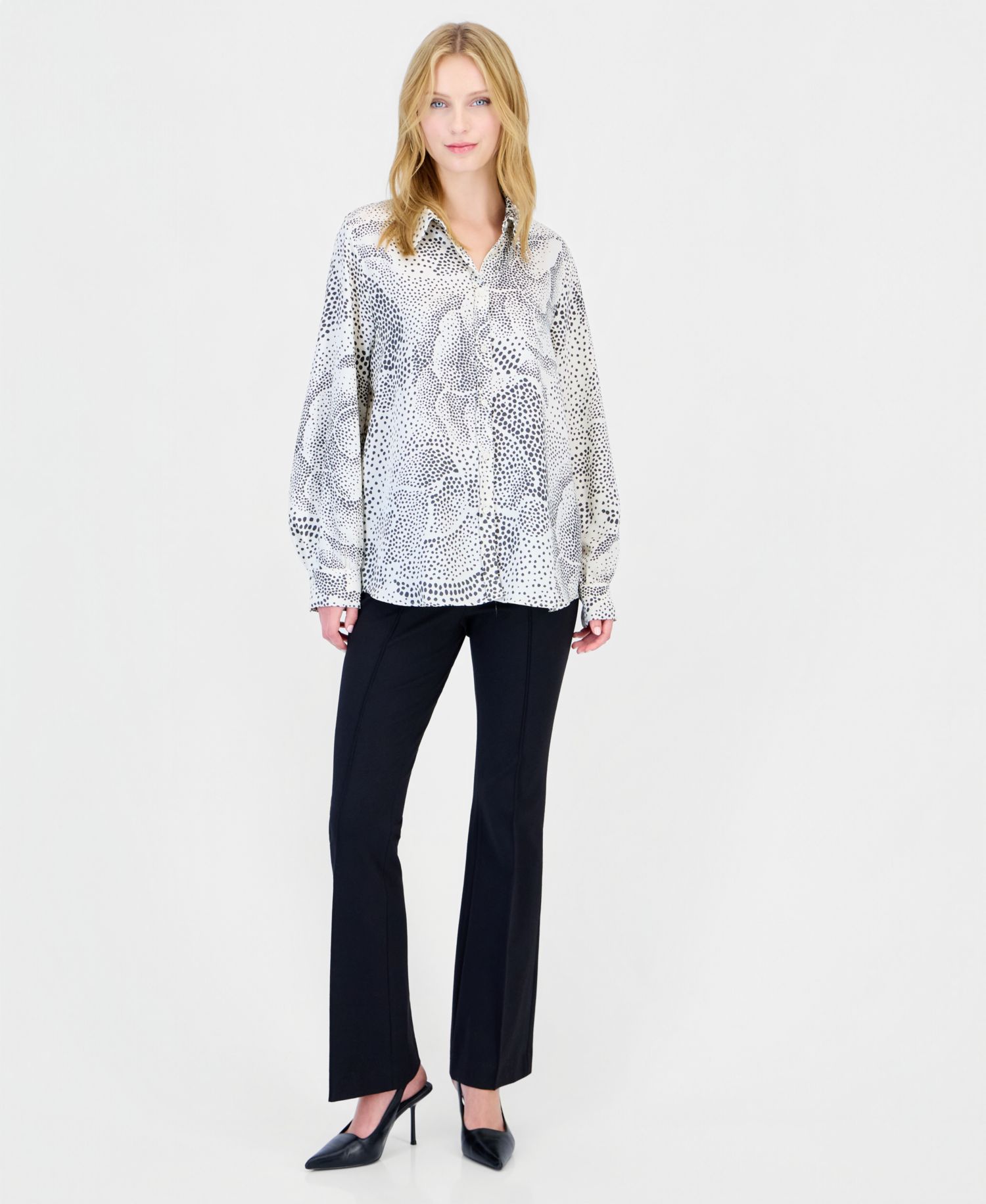 Women's EMMSPIGA Long-Sleeve Oversized Print Blouse