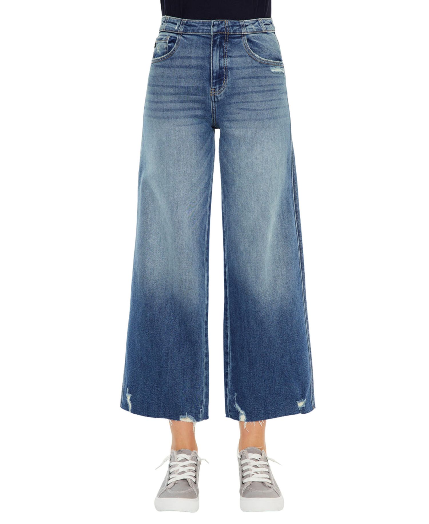Women's Shelly High Rise Cropped Wide Leg Jeans