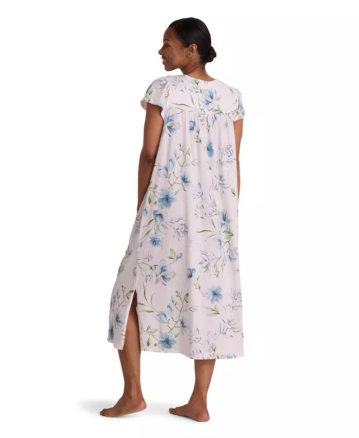 Women's Short-Sleeve Square Neck Long Gown - thumbnail 3