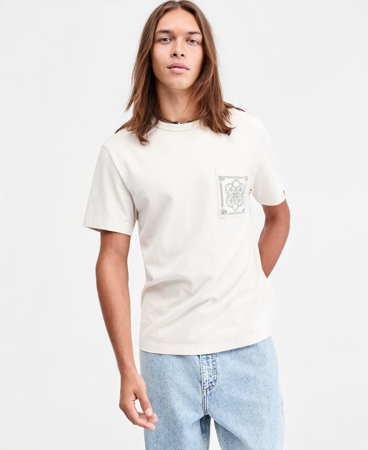 Men's Pocket Medallion Embroidered T-Shirt