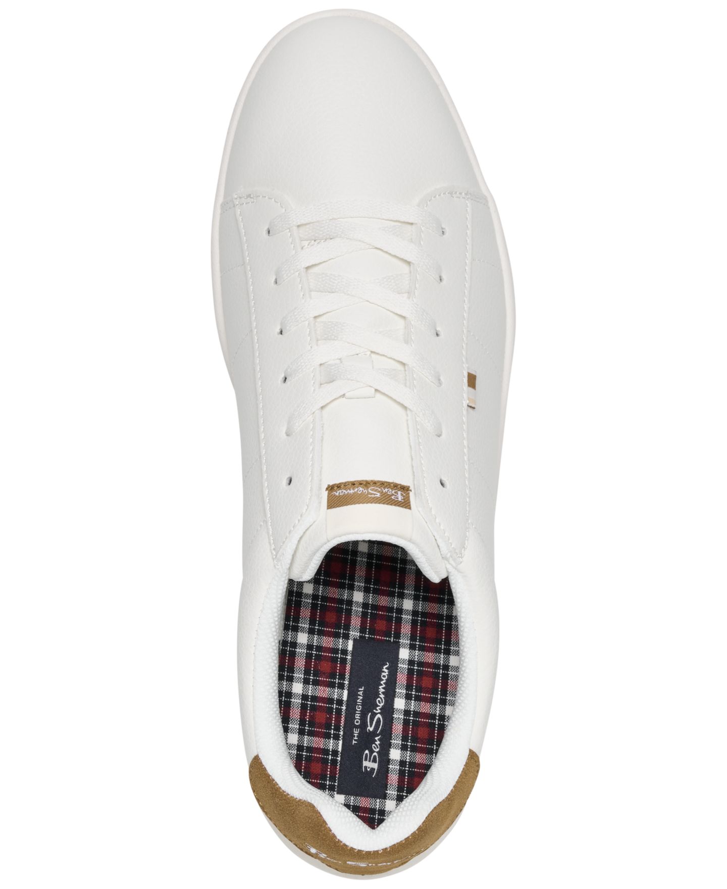 Мужские кроссовки Ben Sherman Hampton Low Court, цвет: Белый / Оливковый — фото 5