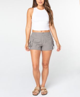 Juniors' Cargo Cuffed Shorts