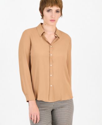 Women's Emmvisone Silk-Blend Straight-Fit Blouse