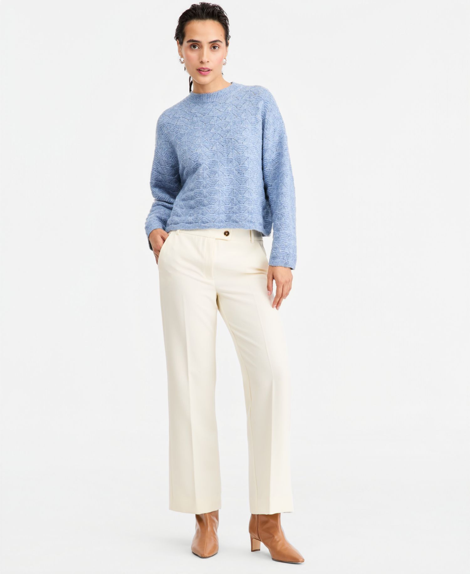 Women's Emmghinea Wide-Leg High-Rise Stretch Trousers
