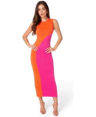 Bebe Women's Colorblock Sleeveless Maxi Dress - Macy's