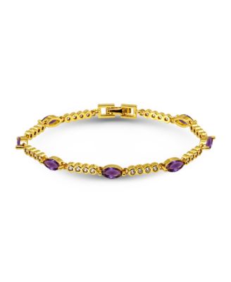 Marquise Purple Cubic Zirconia Stones Bracelet