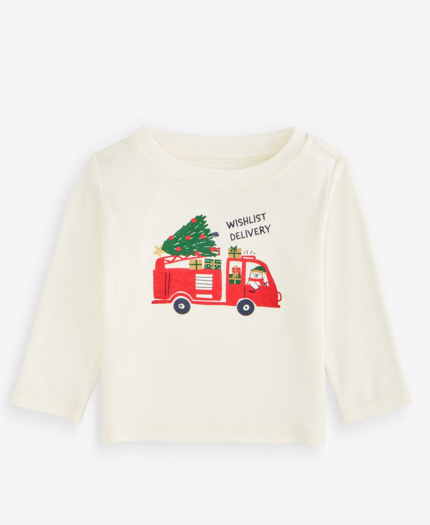 Футболка First Impressions Mix & Match Long-Sleeve Special Delivery Firetruck T-Shirt для мальчиков-малышей — фото 1
