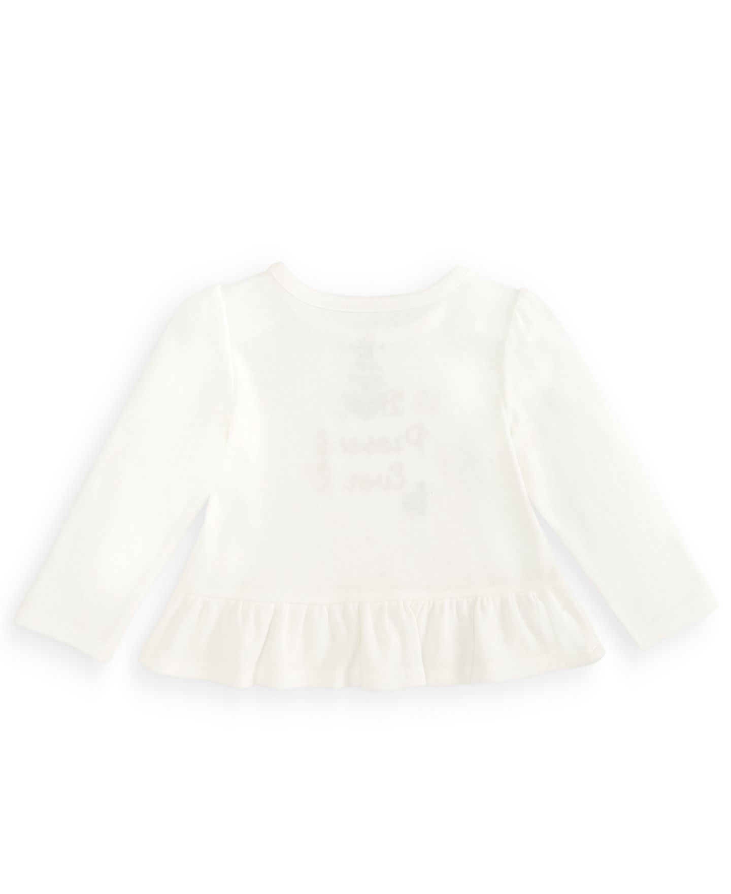 Футболка First Impressions Mix & Match Long-Sleeve Best Present Ever Peplum T-Shirt для девочек-малышей — фото 3