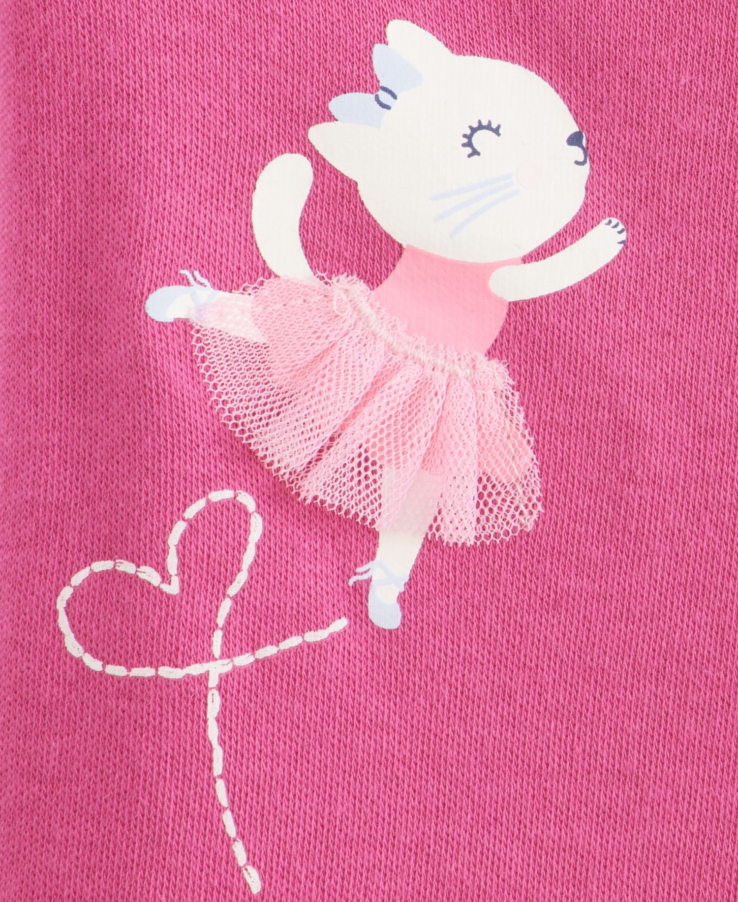 Baby Girls' 3M-24M Mix & Match Short-Sleeve Ballerina Cat T-Shirt