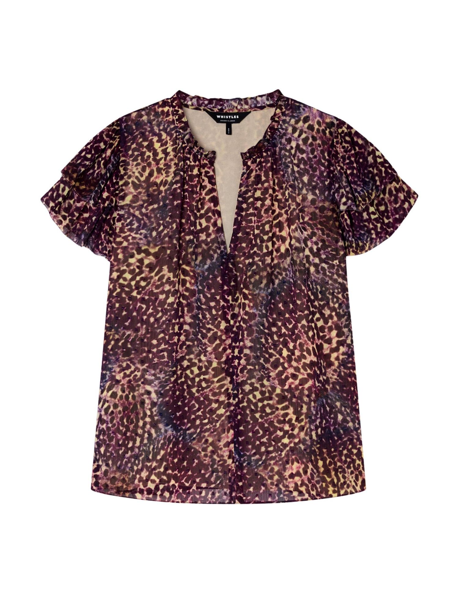 Women's Orchid Print Dobby Top