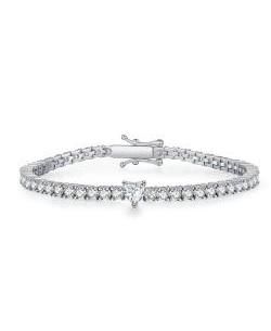 Modern Gold Plated Cubic Zirconia Tennis Bracelet