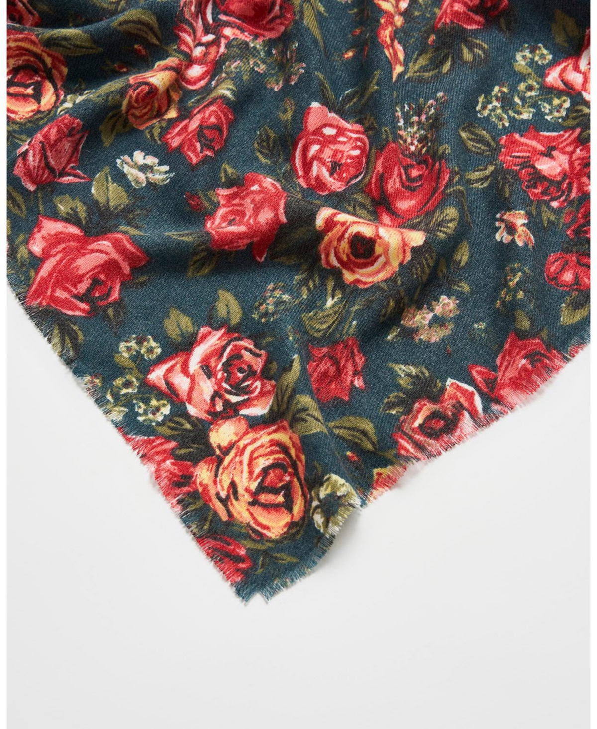 Fable England Roses Teal Pashmina Scarf