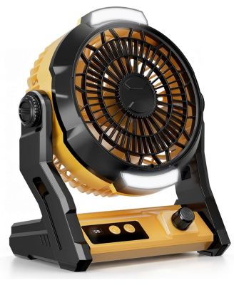 10000mAh Portable Fan, 3-in-1 Camping Fan with 100 Speeds and LED Light