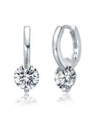 Radiant Gold Plated CZ Huggie Hoop Earrings