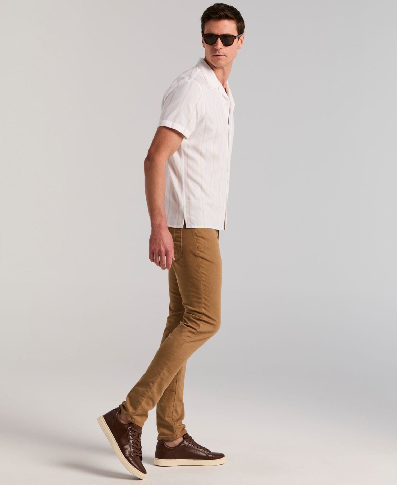Men's Striped Camp Shirt