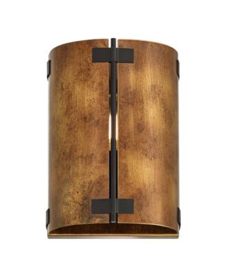 Possini Euro Julian 8 1/4" High Rustic Bronze Metal Wall Sconce
