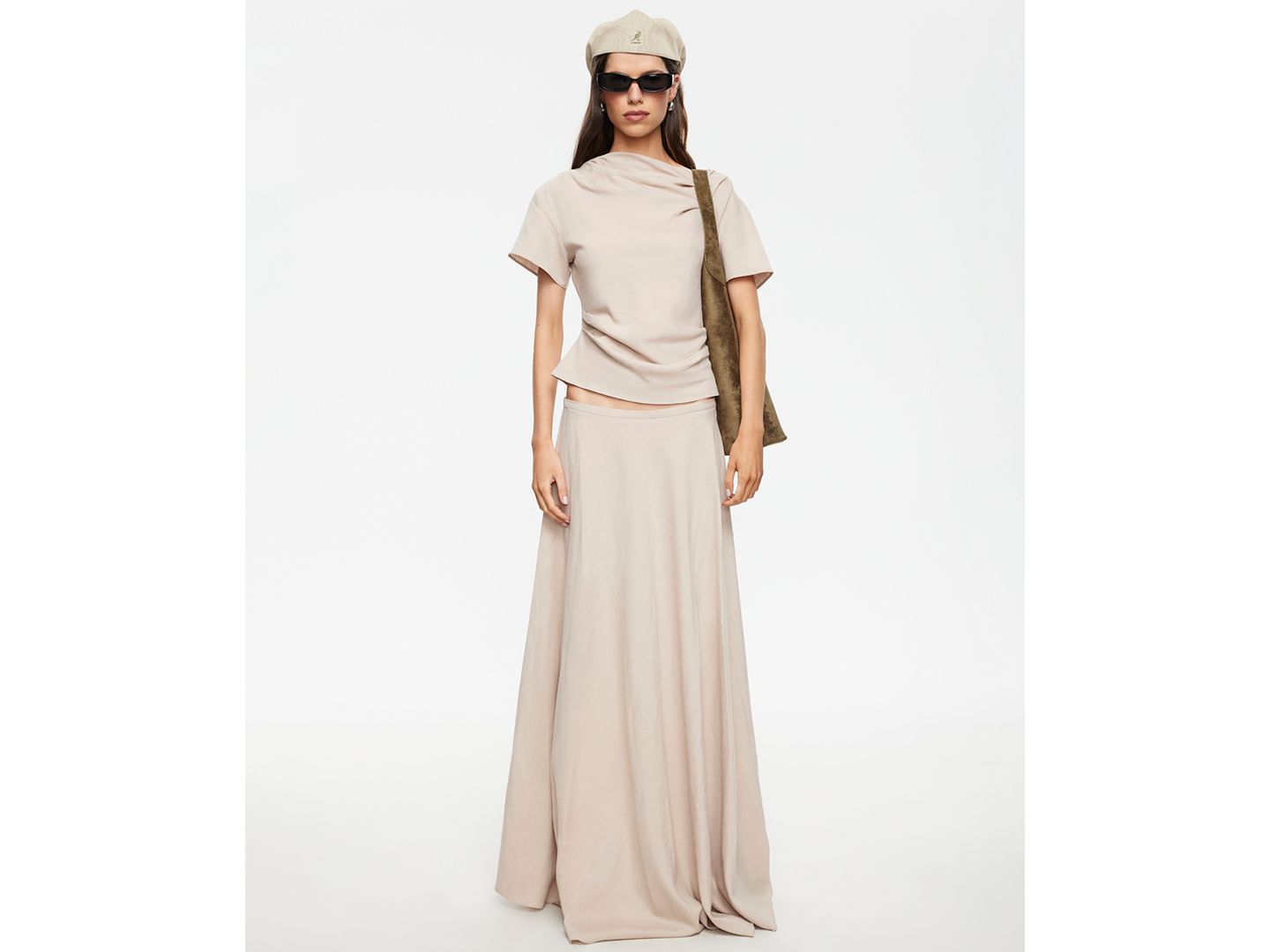 Женский топ Lioness Linen Halcyon Short-Sleeve Asymmetric, цвет: Бежевый — фото 12