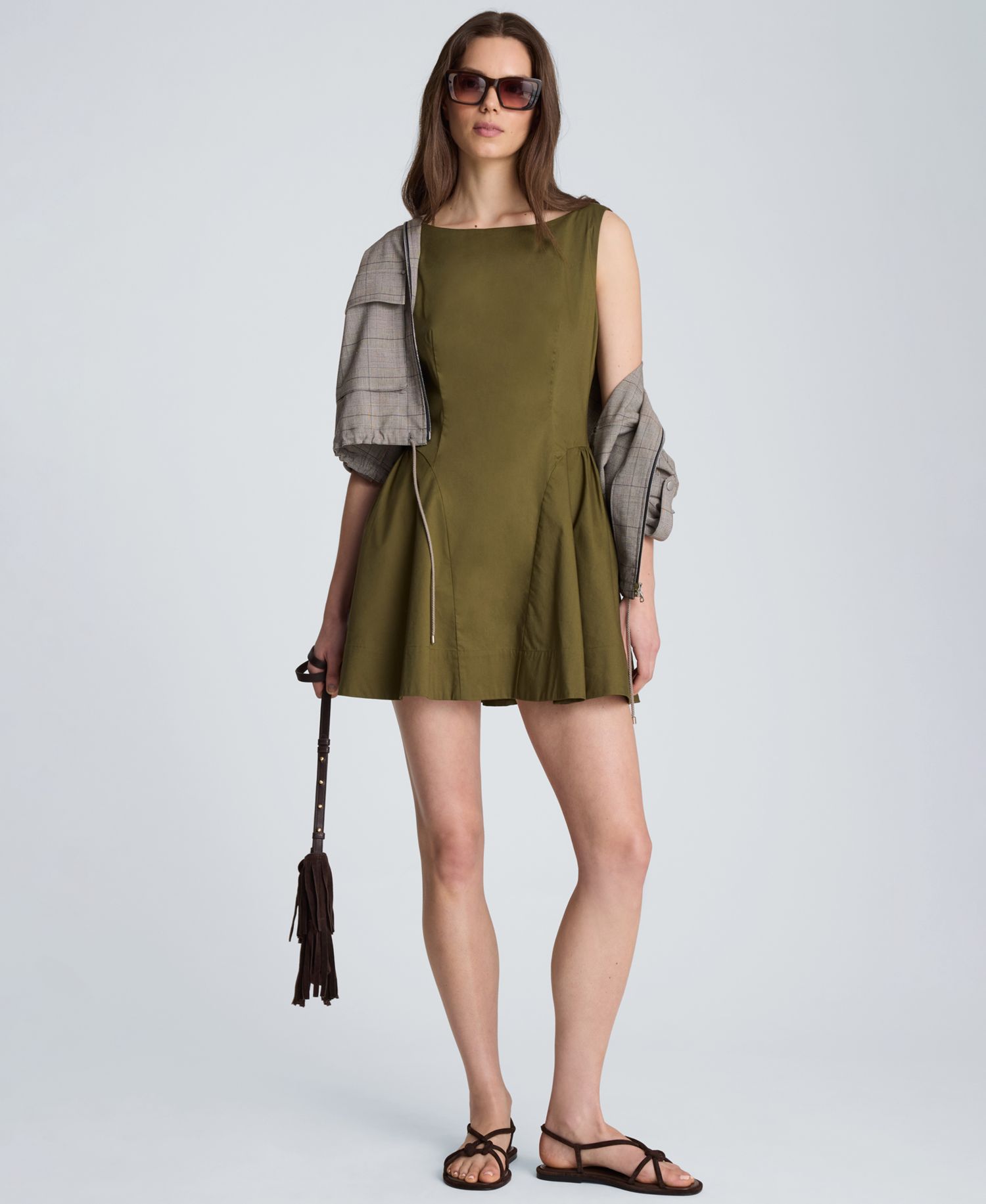 Women's Sleeveless Boatneck Mini Dress
