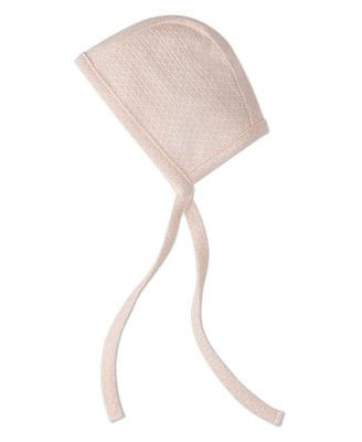 Baby Girls "Allover Abstract Print" 100% Cotton Pointelle Knit Bonnet